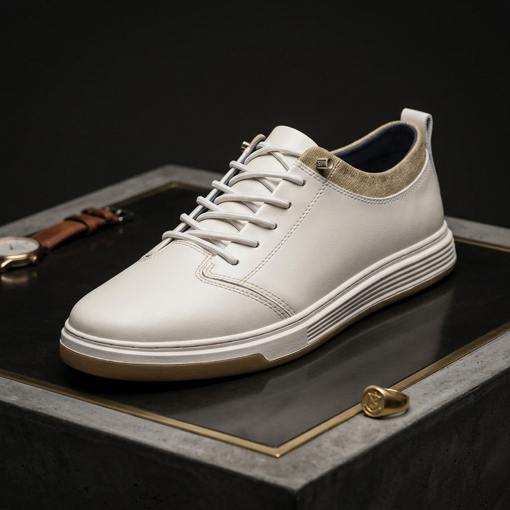 Trevano Leather Sneakers — Hopeforwho (view 4)