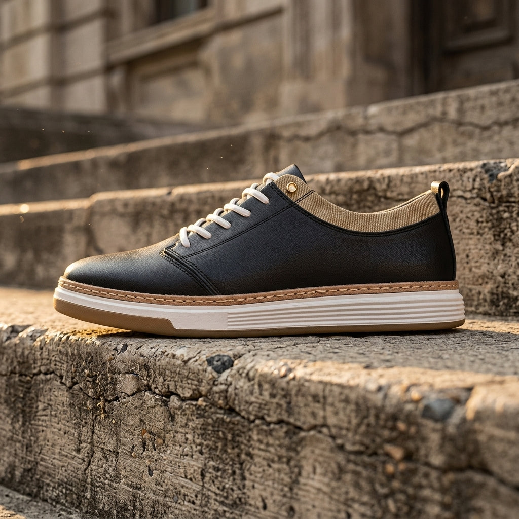 Trevano Leather Sneakers — Hopeforwho (view 9)
