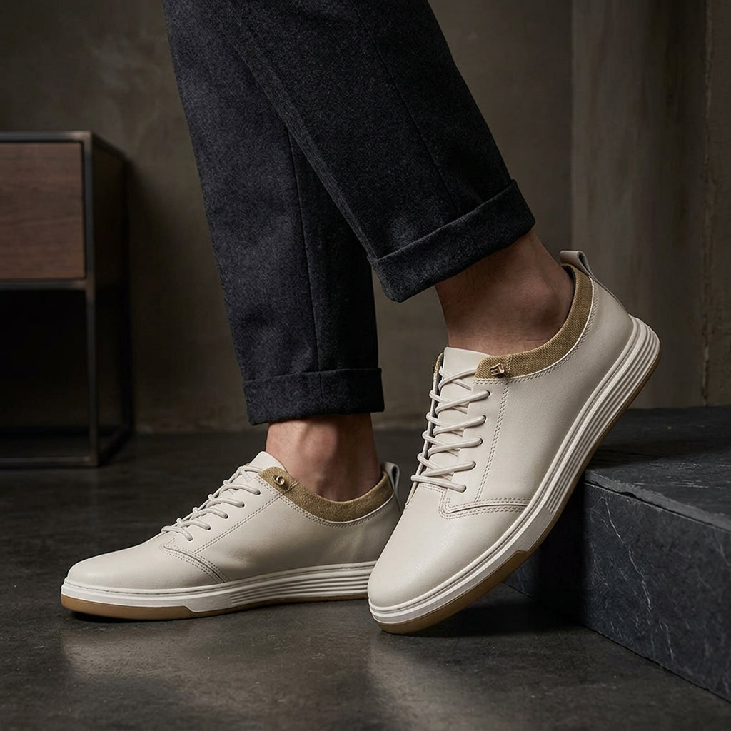Trevano Leather Sneakers — Hopeforwho (view 5)