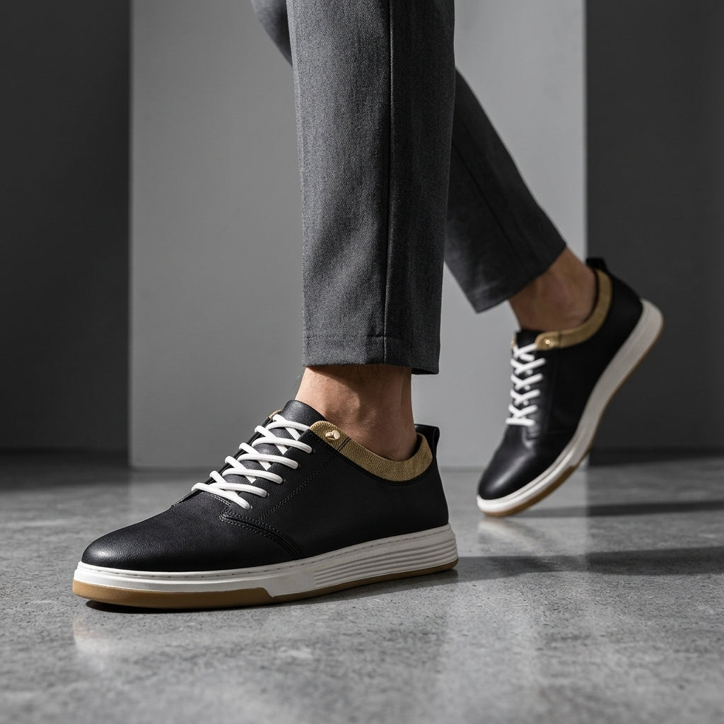 Trevano Leather Sneakers — Hopeforwho (view 10)