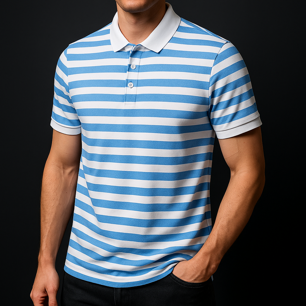 Broughton Striped Cotton Polo — Hopeforwho