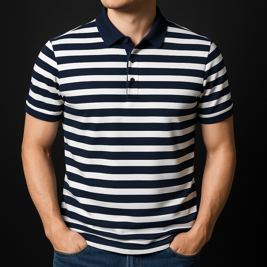 Broughton Striped Cotton Polo — Hopeforwho (view 7)
