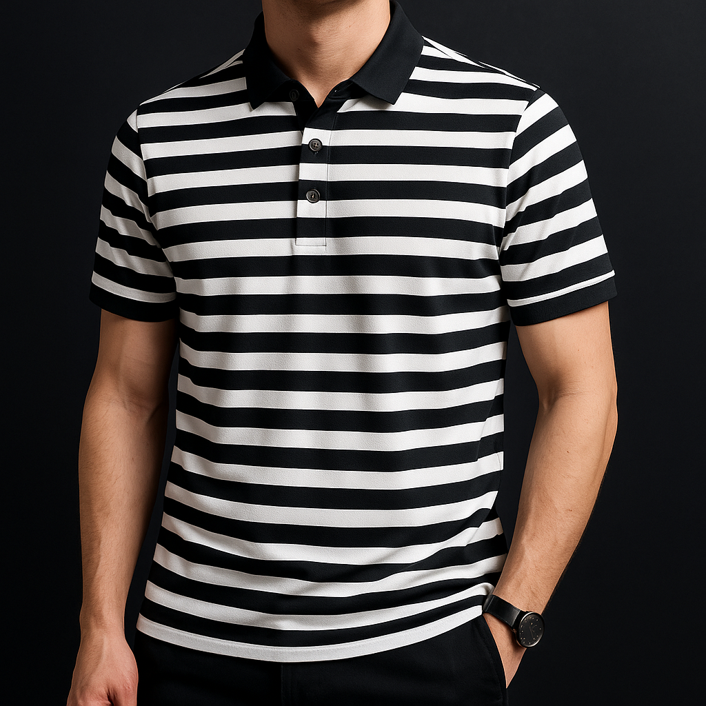 Broughton Striped Cotton Polo — Hopeforwho (view 10)