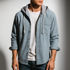 Mason Corduroy Hooded Shirt — Hopeforwho (view 2)