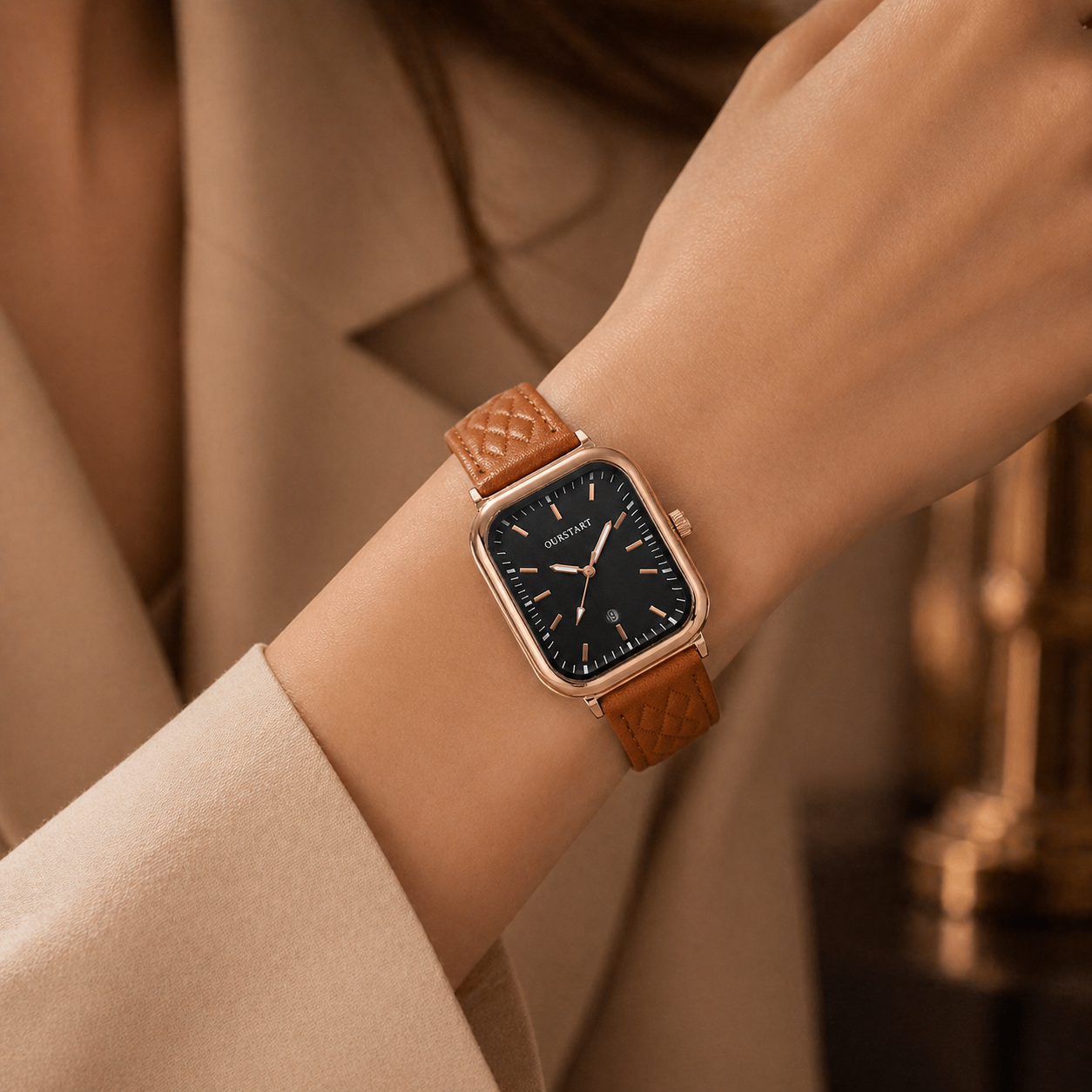 Hadley Leather Wristwatch — Hopeforwho (view 3)