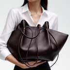 Women's Italian Leather Tote Bag with Metal Accents | Savona — Hopeforwho (view 4)