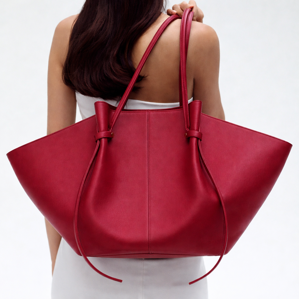 Women's Italian Leather Tote Bag with Metal Accents | Savona — Hopeforwho (view 2)
