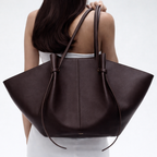 Women's Italian Leather Tote Bag with Metal Accents | Savona — Hopeforwho (view 5)