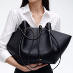Women's Italian Leather Tote Bag with Metal Accents | Savona — Hopeforwho (view 6)