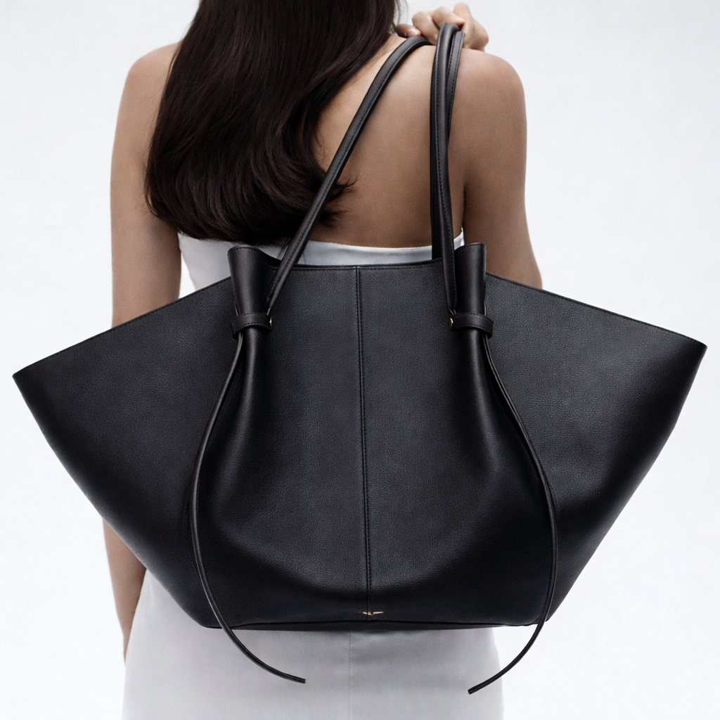 Women's Italian Leather Tote Bag with Metal Accents | Savona — Hopeforwho (view 7)