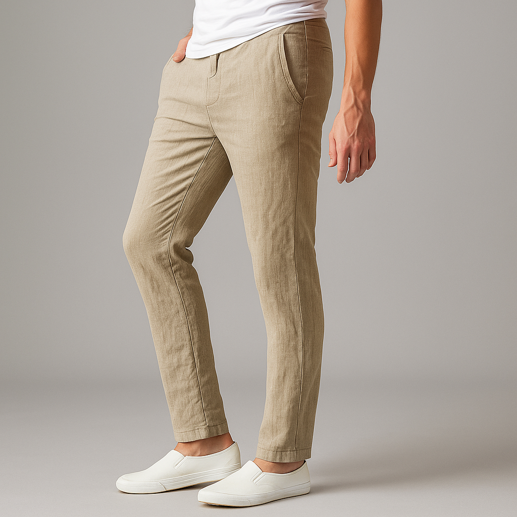 Linen Pants – Men's Drawstring Casual Trousers | Arden — Hopeforwho (view 5)