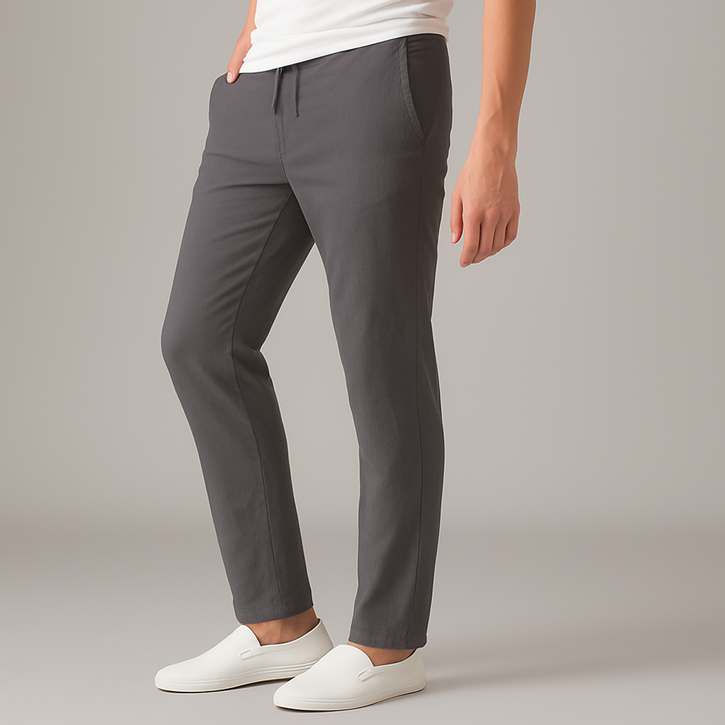 Linen Pants – Men's Drawstring Casual Trousers | Arden — Hopeforwho (view 2)