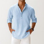 Linen Popover Shirt – Men's Casual Summer Shirt | Arden — Hopeforwho (view 4)