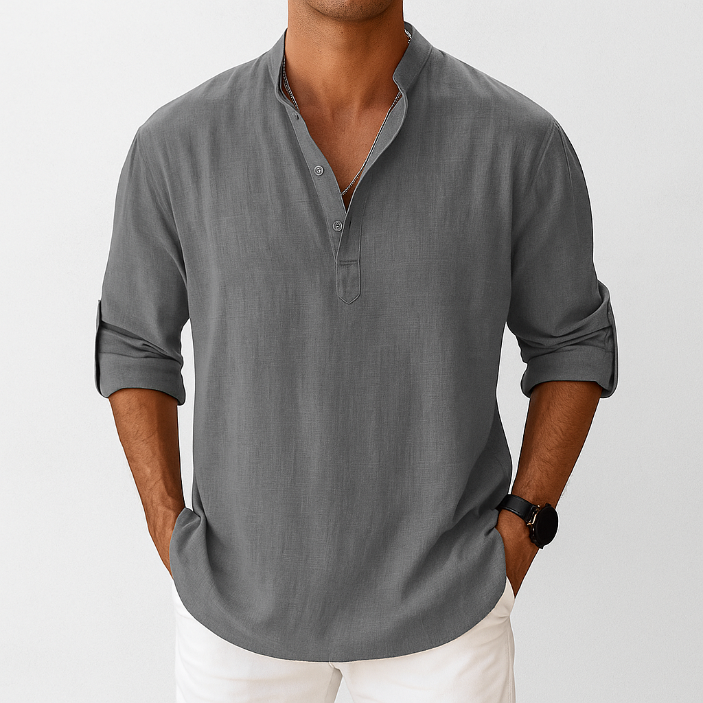 Linen Popover Shirt – Men's Casual Summer Shirt | Arden — Hopeforwho