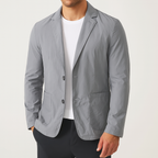 Nylon Button-Up Blazer – Men's Tailored Summer Jacket | Savoni — Hopeforwho (view 4)