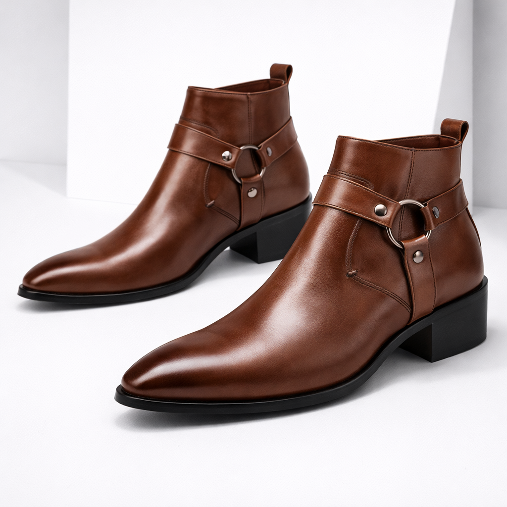 Savonti Men's Leather Harness Boots — Hopeforwho