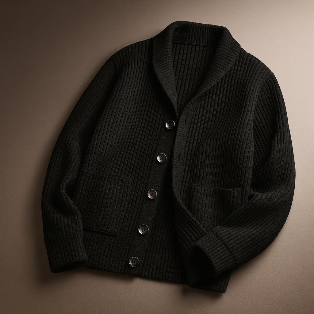 Men's Wool Button-Up Sweater with Pockets | Arden — Hopeforwho (view 6)