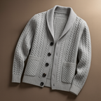 Men's Wool Button-Up Sweater with Pockets | Arden — Hopeforwho (view 4)