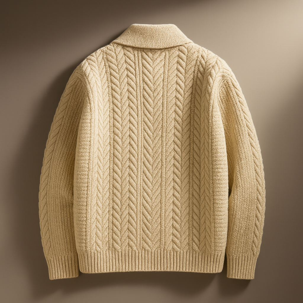 Men's Wool Button-Up Sweater with Pockets | Arden — Hopeforwho (view 2)