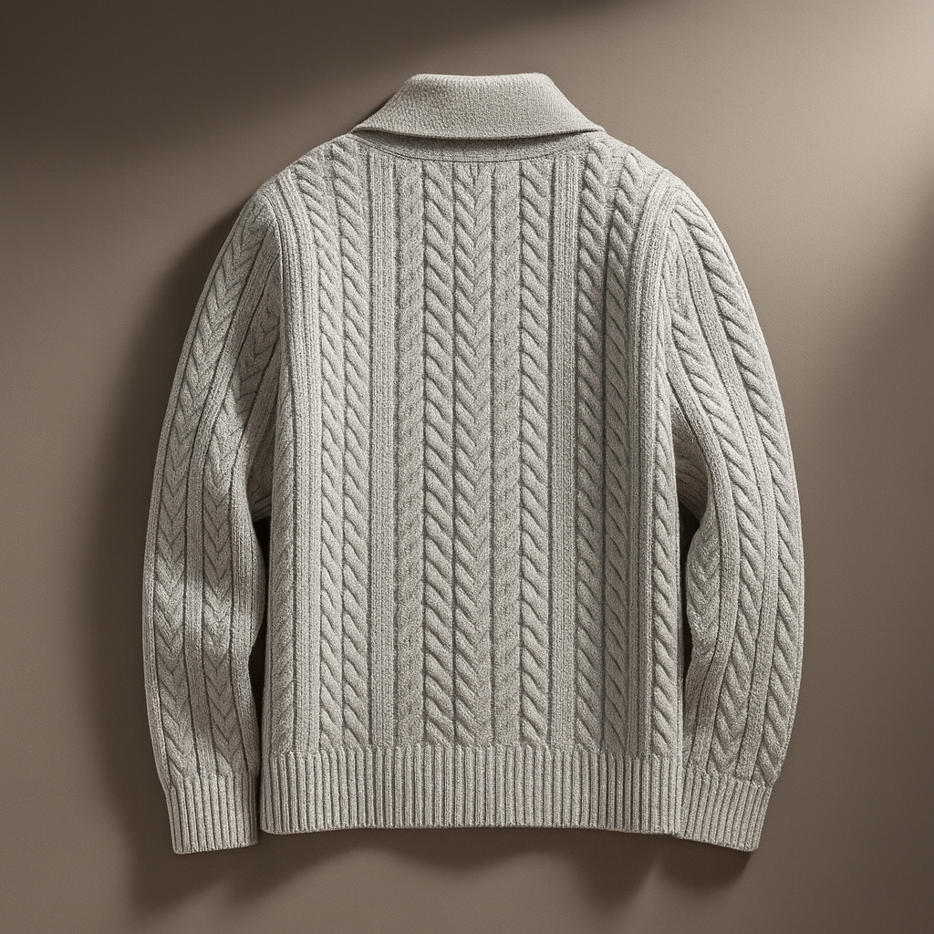 Men's Wool Button-Up Sweater with Pockets | Arden — Hopeforwho (view 5)