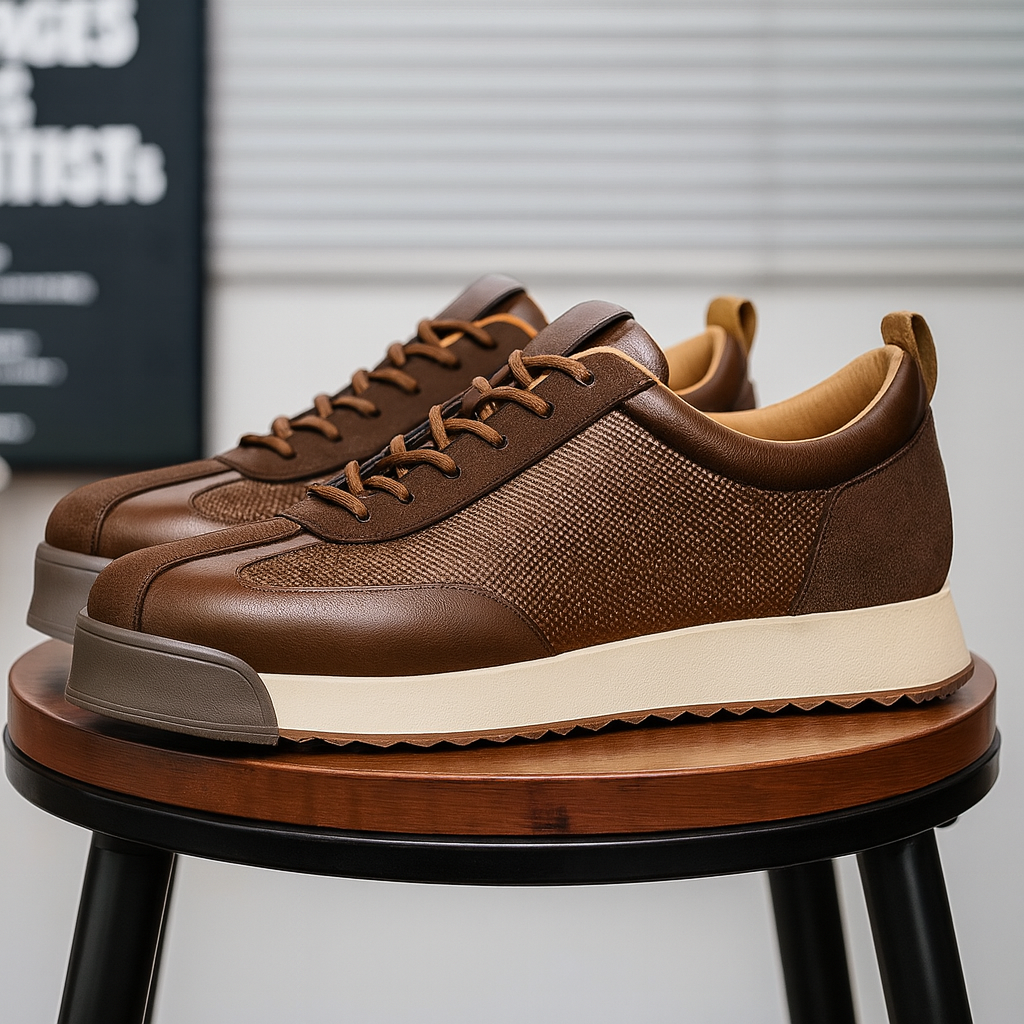 Savoni Leather Sneakers — Hopeforwho (view 2)