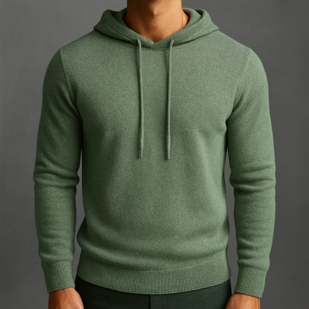 Men's Cashmere Drawstring Hoodie | Savoni — Hopeforwho (view 7)