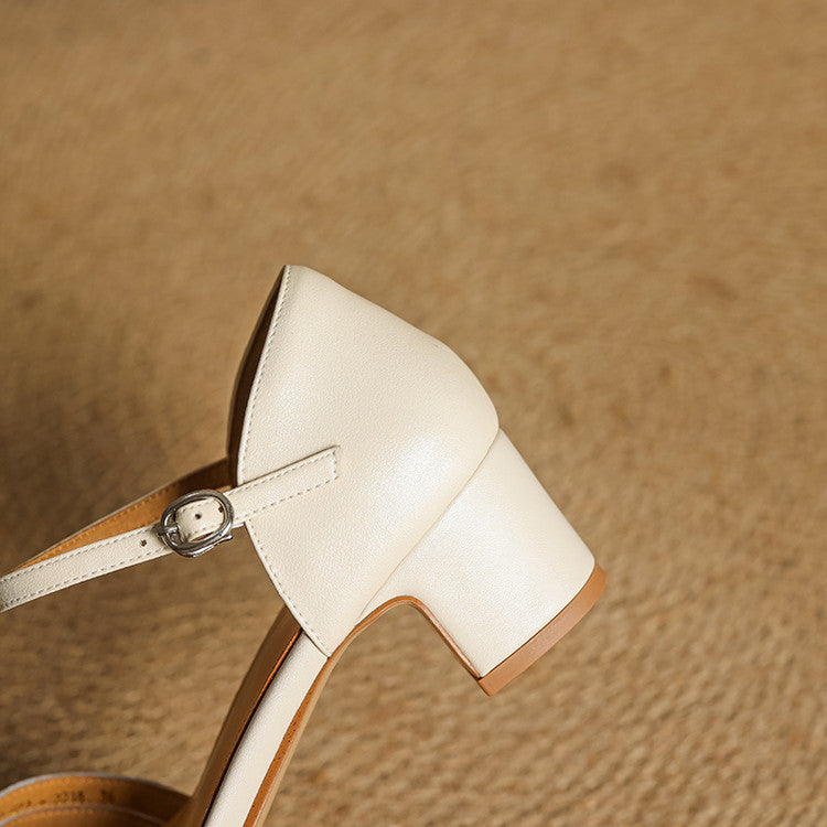 Avora Genuine Leather Heels — Hopeforwho (view 7)