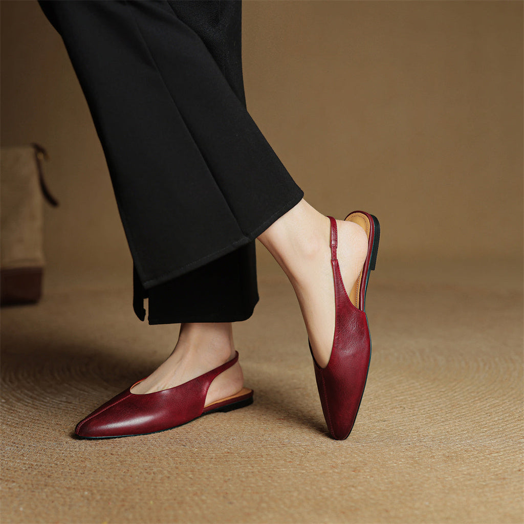 Juliet Genuine Leather Flats — Hopeforwho (view 2)
