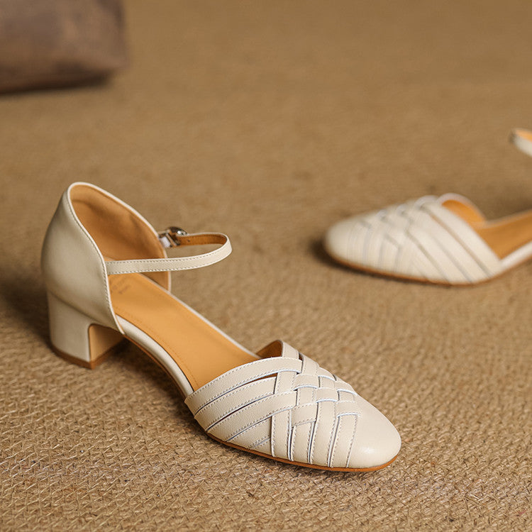 Avora Genuine Leather Heels — Hopeforwho (view 4)