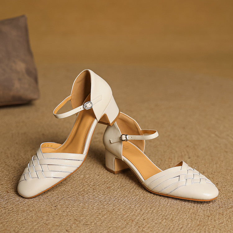 Avora Genuine Leather Heels — Hopeforwho (view 3)