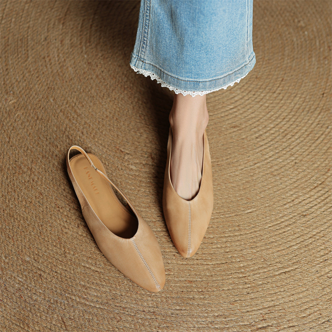 Juliet Genuine Leather Flats — Hopeforwho (view 12)