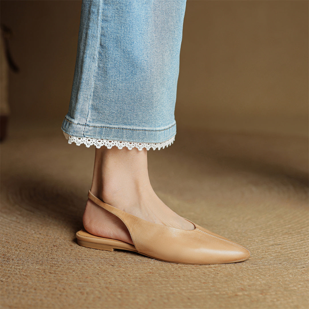 Juliet Genuine Leather Flats — Hopeforwho (view 11)