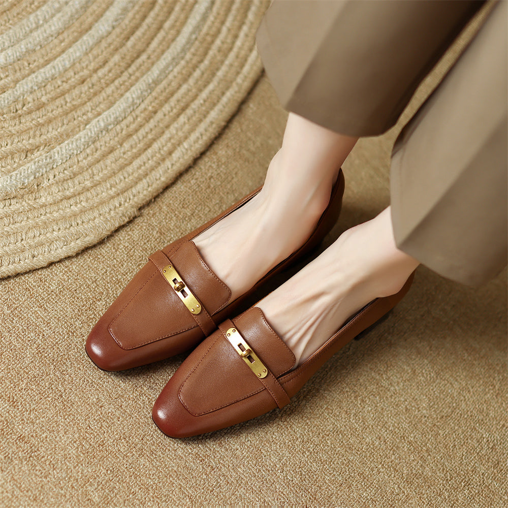 Aveline Genuine Leather Heels — Hopeforwho (view 3)