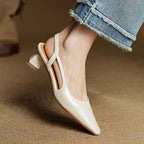 Camille Genuine Leather Heels — Hopeforwho (view 10)