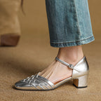 Avora Genuine Leather Heels — Hopeforwho (view 12)
