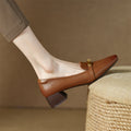 Aveline Genuine Leather Heels — Hopeforwho