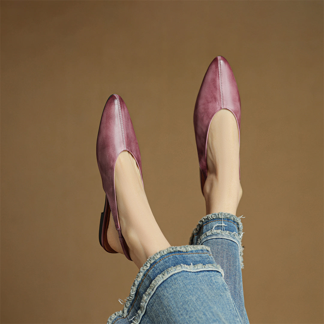 Juliet Genuine Leather Flats — Hopeforwho (view 7)