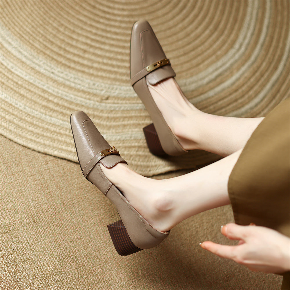 Aveline Genuine Leather Heels — Hopeforwho (view 10)