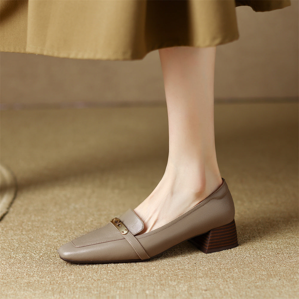 Aveline Genuine Leather Heels — Hopeforwho (view 8)