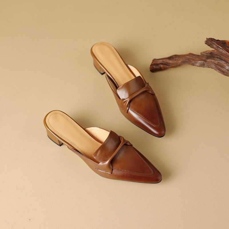 Victoria Leather Mules — Hopeforwho (view 4)
