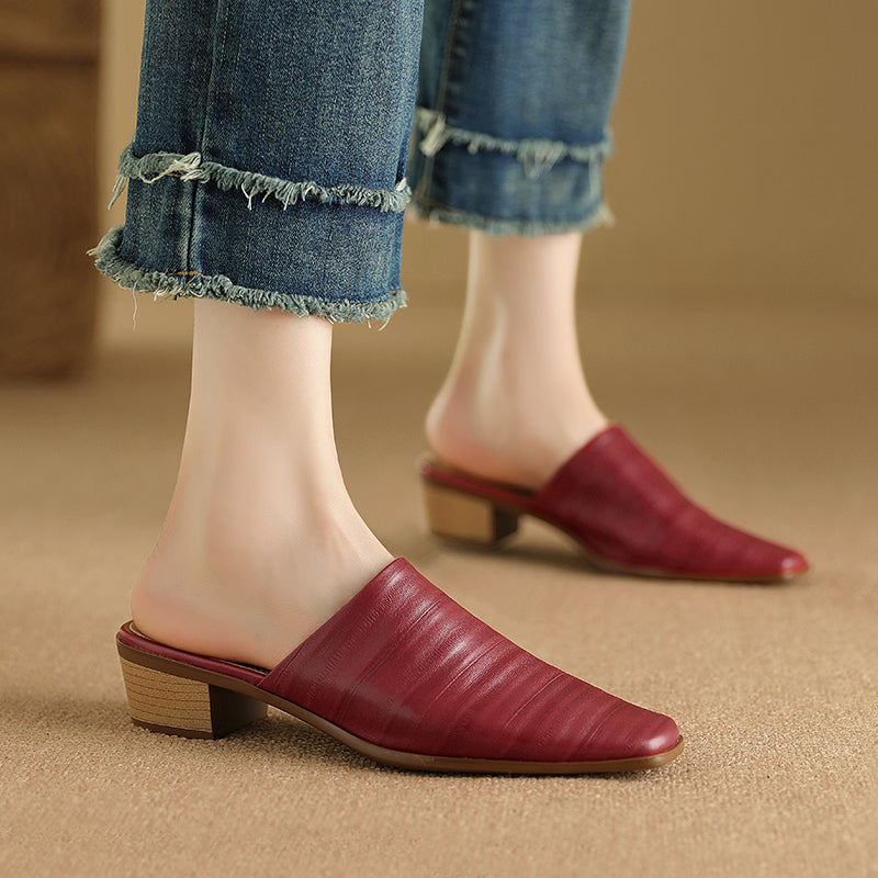 Sorrento Genuine Leather Mules — Hopeforwho