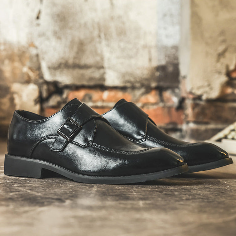 Pierson Leather Monk Strap Loafers — Hopeforwho (view 8)