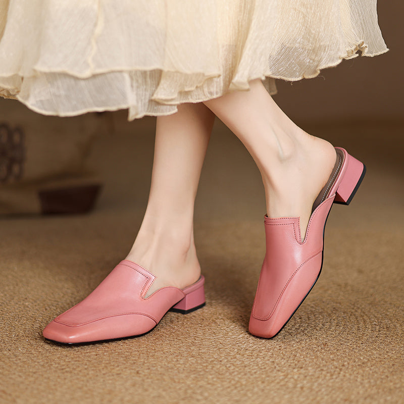 Bellesa Leather Mules — Hopeforwho (view 6)