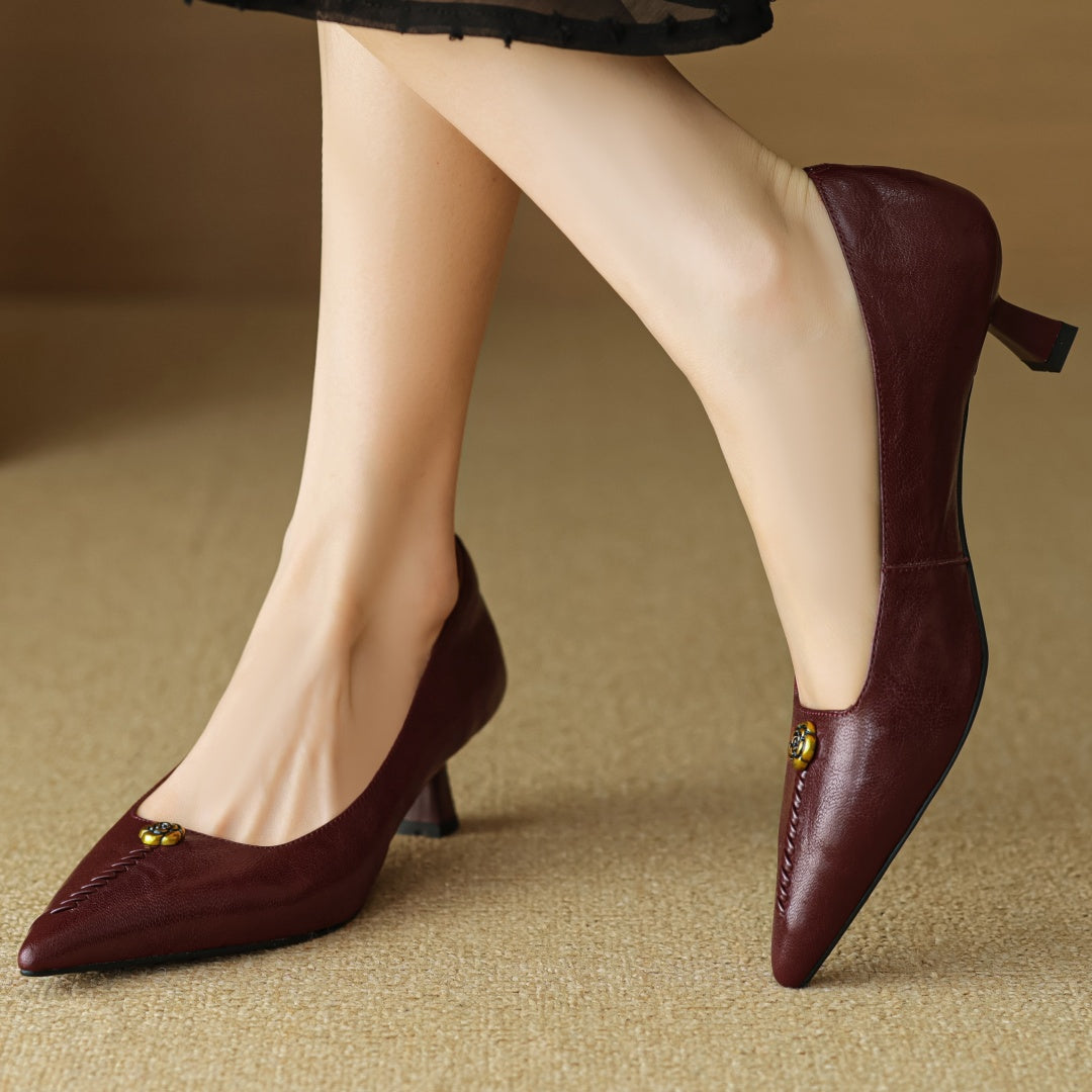 Mary Ann Leather Heels — Hopeforwho (view 3)