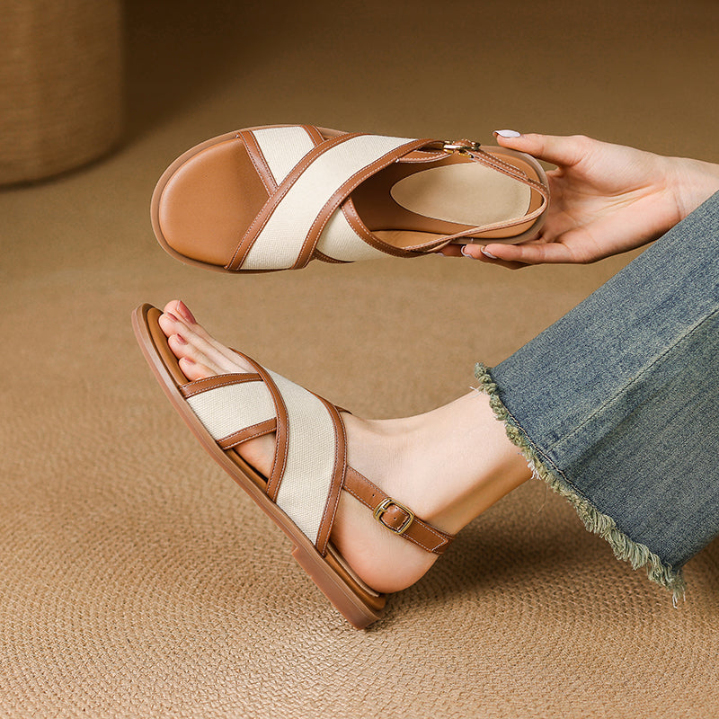 Solenza Leather Sandals — Hopeforwho (view 3)