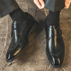Pierson Leather Monk Strap Loafers — Hopeforwho (view 7)