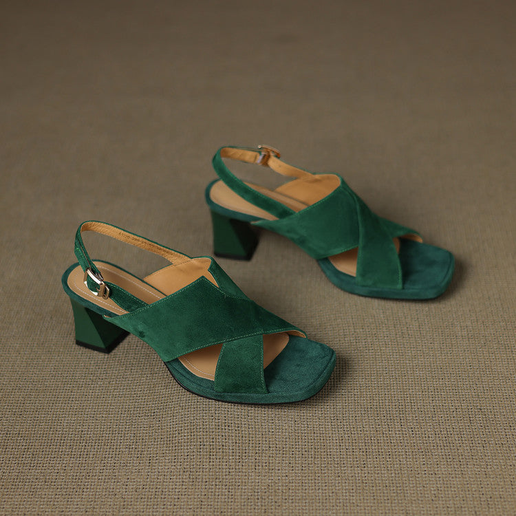 Nora Suede Heels — Hopeforwho (view 8)