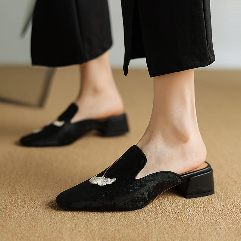 Florina Velvet Mules — Hopeforwho (view 7)