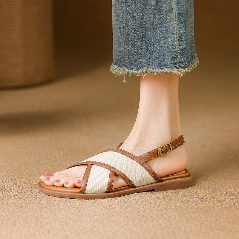 Solenza Leather Sandals — Hopeforwho (view 2)