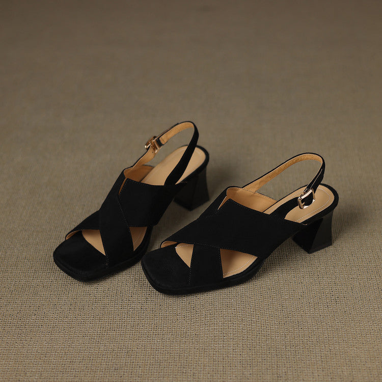 Nora Suede Heels — Hopeforwho (view 12)